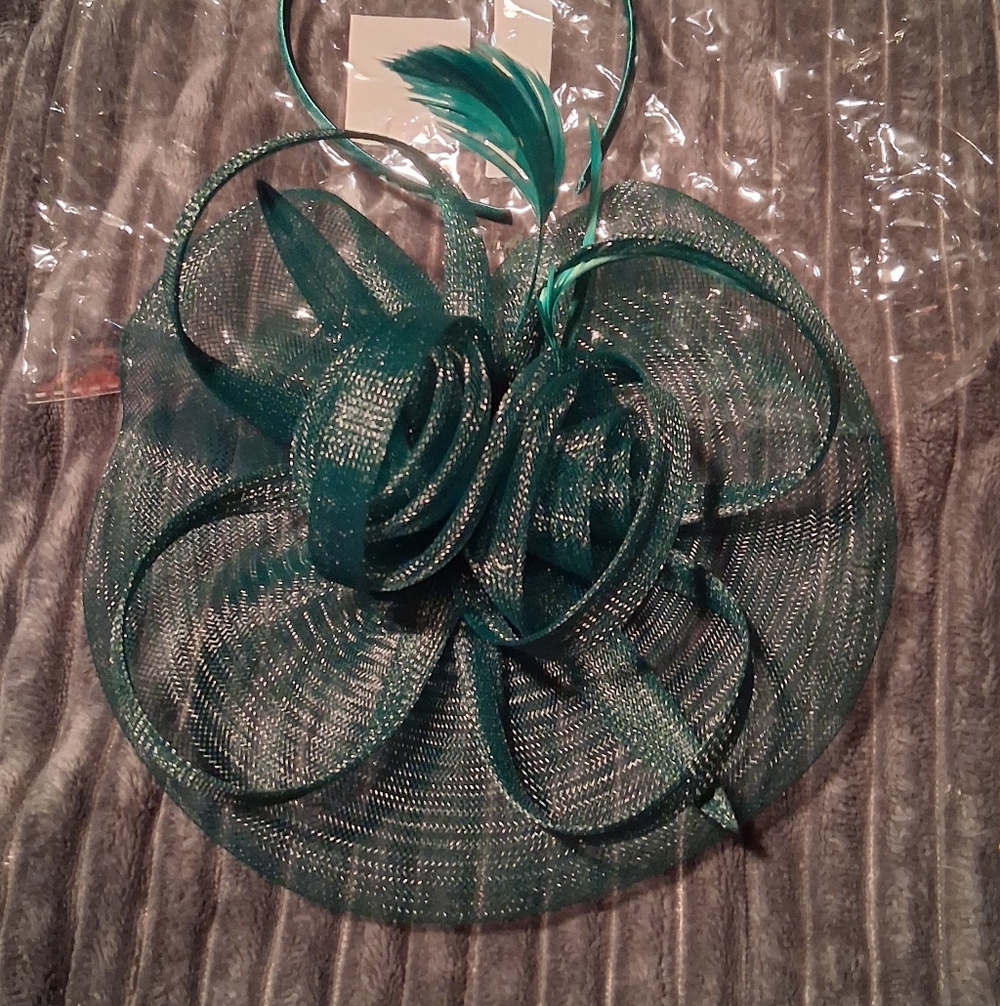 🐎NEW! Hunter Green Kentucky Derby Hat - Picture 8 of 9